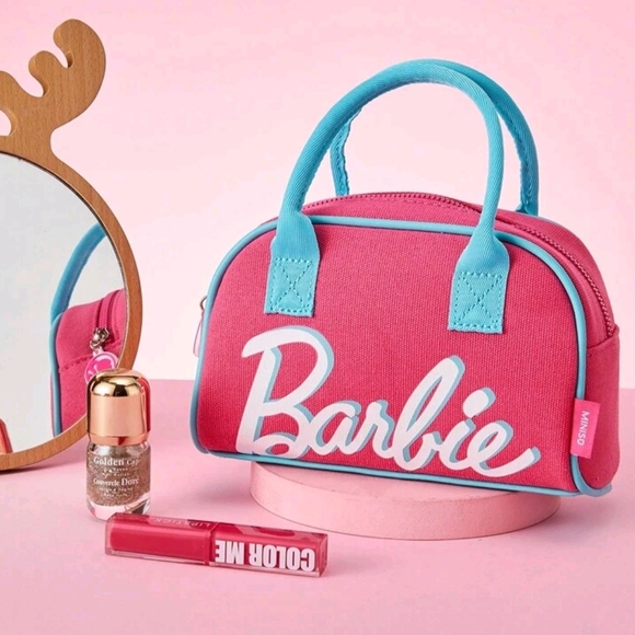 Barbie × Miniso Collection 65th Anniversary Series Pink Logo Handbag Purse - Picture 4 of 11